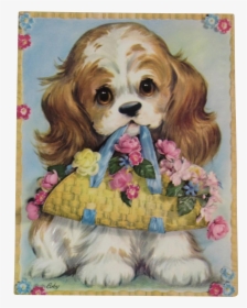 Vintage Puppy Art, HD Png Download, Transparent PNG