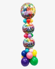 Party Time Gumball Confetti Tower - Multi Color Ballon Tower, HD Png Download, Transparent PNG