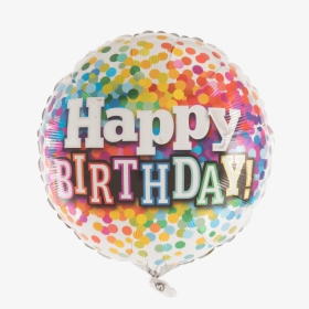 Birthday Rainbow Confetti - Balloon, HD Png Download, Transparent PNG
