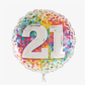 21 Rainbow Confetti - Happy Birthday 21st Png, Transparent Png, Transparent PNG