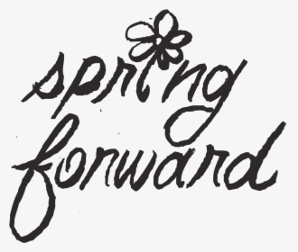 Spring Forward Png - Spring Black And White, Transparent Png, Transparent PNG