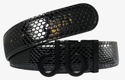 Black Snakeskin Texture Leather Belt With Matte Db - Db Belt, HD Png Download, Transparent PNG