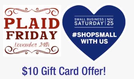 Plaid Friday And Small Business Saturday 10 Gift Card - Plaid Friday, HD Png Download, Transparent PNG