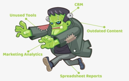 Frankenstein Marketing Trying To Combine Sales And - Illustration, HD Png Download, Transparent PNG