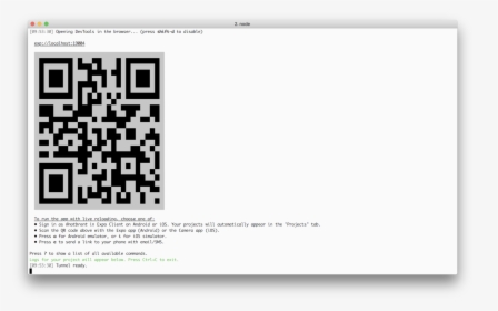 Expo-cli Includes Keyboard Shortcuts From The Terminal, - Qr Code, HD Png Download, Transparent PNG