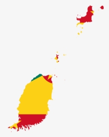 Grenada Map And Flag, HD Png Download, Transparent PNG