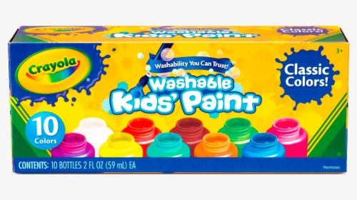 Crayola 10 Washable Kids Paints, HD Png Download, Transparent PNG