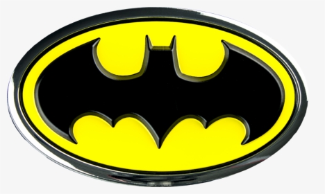 Batman Classic Logo Chrome, Black And Yellow Premium - Printable Batman Logo, HD Png Download, Transparent PNG