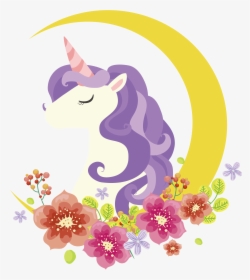 Floral Clipart Unicorn - Unicorn Icon, HD Png Download, Transparent PNG