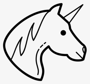 This Icon Represents A Unicorn - Line Art, HD Png Download, Transparent PNG