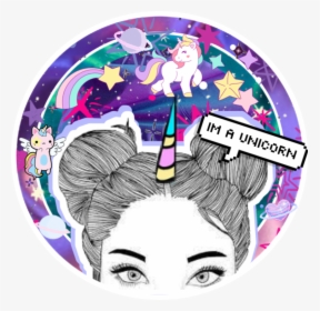 #unicorn #icon - Black And White Girls To Draw, HD Png Download, Transparent PNG