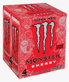 Monster Ultra Red 4 Pack, HD Png Download, Transparent PNG