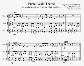 Furret Walk Piano Sheet Music Hd Png Download Transparent Png