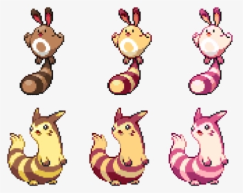 Again I Played Around With Shiny Evolutions Matched original - Shiny Sentret And Furret, HD Png Download, Transparent PNG