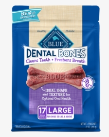 Blue Buffalo Dental Bones Large Adult Dental Chew Dog - Blue Buffalo Dental Bones, HD Png Download, Transparent PNG