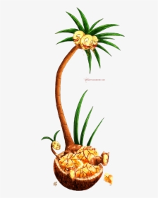 Coconut Clipart Coconut Bunch - Alolan Exeggutor Fan Art, HD Png Download, Transparent PNG