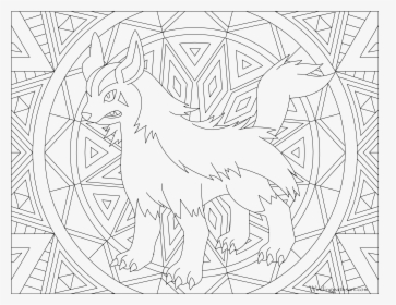 Pokemon Coloring Page Mightyena, HD Png Download, Transparent PNG