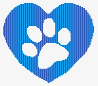 Cat Paw Print And Heart, HD Png Download, Transparent PNG