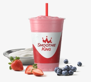 Sk Kids Strawberry Bluegurt Blitz With Ingredients - Smoothie King Keto, HD Png Download, Transparent PNG
