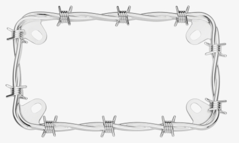 Mc Barbed Wire, Chrome - Vehicle Registration Plate, HD Png Download, Transparent PNG