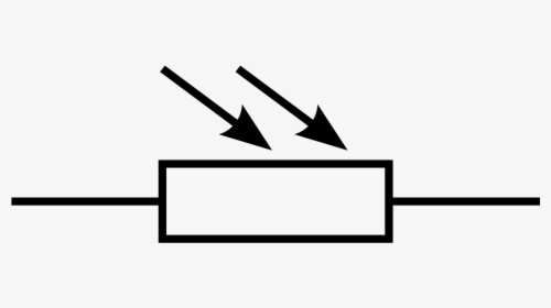 Light-dependent Resistor Schematic Symbol - Light Dependent Resistor Symbol, HD Png Download, Transparent PNG