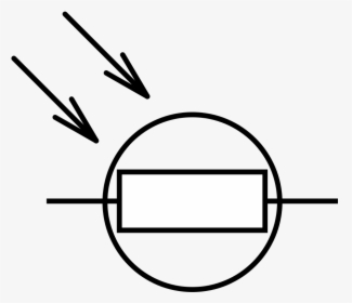 Light Dependent Resistor Symbol Clipart , Png Download - Light Dependant Resistor Symbol, Transparent Png, Transparent PNG