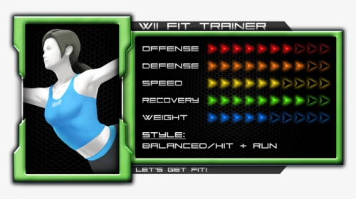 Wii Fit Trainer - Ssb4 Pit Stats, HD Png Download, Transparent PNG