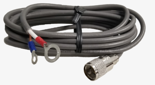 Procomm Cb Coax Cable Rg8x With Pl259 And Ring Terminals - Serial Cable, HD Png Download, Transparent PNG