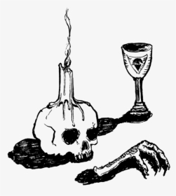 Skull With Candle Transparent, HD Png Download, Transparent PNG