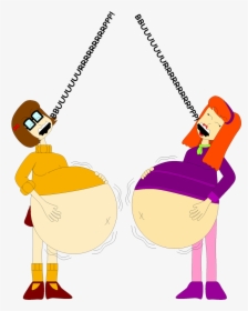 Burp Drawing Belly - Velma Scooby Doo Inflation, HD Png Download, Transparent PNG