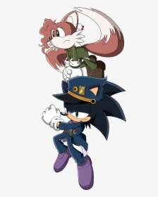 Kuujou Joutarou, Kakyouin Noriaki, Sonic, And Tails - Sonic The Hedgehog Jojo's Bizarre Adventure, HD Png Download, Transparent PNG