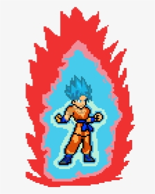 Goku Super Saiyan Blue Kaioken Pixel Art, HD Png Download, Transparent PNG