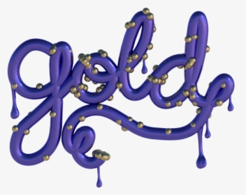 Gold Dribble - Calligraphy, HD Png Download, Transparent PNG