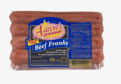 Aarons Beef Franks - Aaron's Beef Hot Dogs, HD Png Download, Transparent PNG