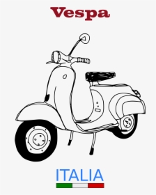 Italy Clipart Scooter Italian - Vespa Clipart, HD Png Download, Transparent PNG