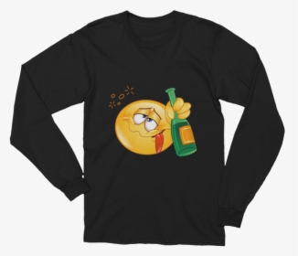 Unisex Drunk Emoji Long Sleeve T-shirt - Bastion Overwatch Shirt, HD Png Download, Transparent PNG