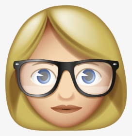 Woman With Glasses Emoji, HD Png Download, Transparent PNG