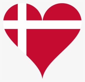 Heart Love Flag Free Photo - Dansk Flag Hjerte, HD Png Download, Transparent PNG