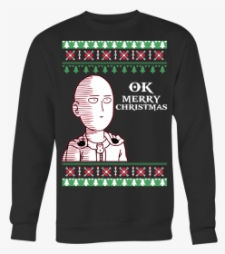 One Punch Man Shirt Ok Merry Christmas Shirt Saitama - Funny Dad Shirts From Daughter, HD Png Download, Transparent PNG