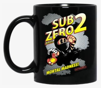 Super Mario Mortal Kombat Mug Super Sub Zero Bros Coffee - Beer Stein, HD Png Download, Transparent PNG