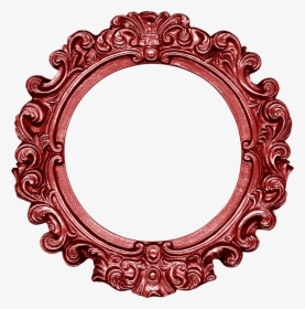 Transparent Red Circle Frame Png - Round Gold Picture Frame, Png Download, Transparent PNG