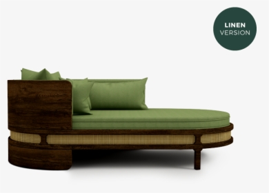 Brooks Chaise Longue Green Linen - Studio Couch, HD Png Download, Transparent PNG