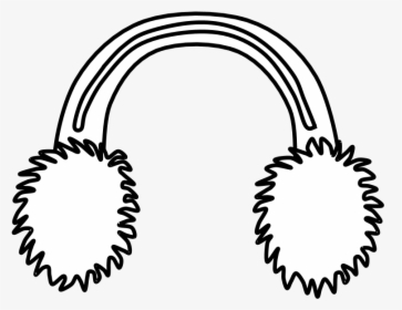 Earmuffs, Black And White - Earmuffs Clipart Black And White, HD Png Download, Transparent PNG