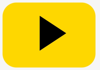 Play Button Black On Yellow Png In Transparent - Sign, Png Download, Transparent PNG