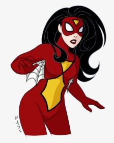 Cartoon Spider Woman Drawing, HD Png Download, Transparent PNG
