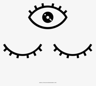 Third Eye Coloring Page - Vector Graphics, HD Png Download, Transparent PNG