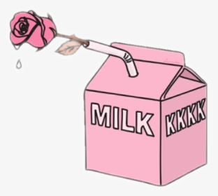#milk #leche #pink #cute #grunge #tumblr - Pink Aesthetic, HD Png Download, Transparent PNG