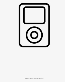 Music Player Coloring Page - Ipod, HD Png Download, Transparent PNG