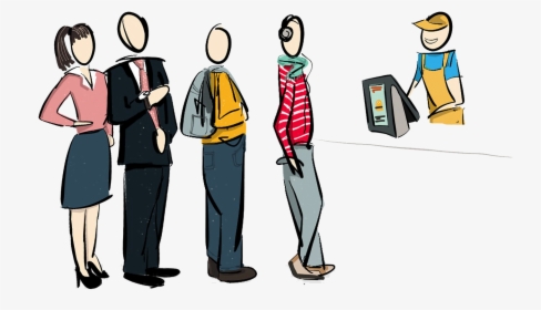 Waiting Line Transparent Image - Waiting In Line Clipart, HD Png Download, Transparent PNG