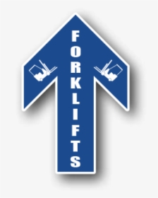 Blue Floor Directional Arrow For Forklifts, With Symbol - Flechas Piso Señaletica, HD Png Download, Transparent PNG